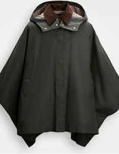 ZARA WOMAN NWT FW24 WAXED CAPE ZW COLLECTION GREEN 2969/250