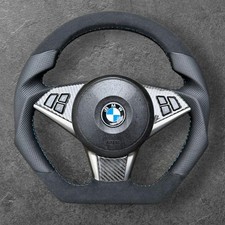P/EX BMW 5 6 SERIES E60 E61 E63 E64 M SPORT FLAT BOTTOM CUSTOM STEERING WHEEL