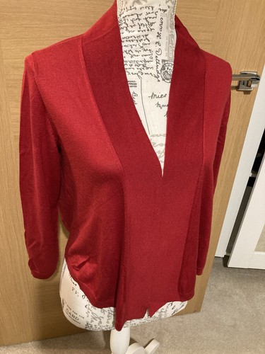 Jigsaw red cardigan silk mix - cardigan,