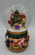 Harrods Christmas Snow Globe Large Musical Teddy Bears Plays We Wish You A Merry