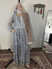 Pakistani Net Embellished Gray