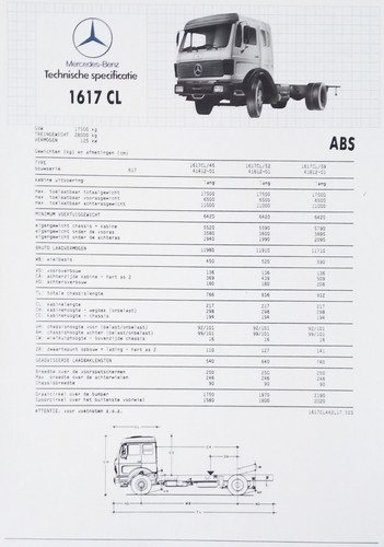 Mercedes benz truck 1617 - mercedes-benz, cl