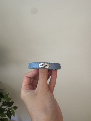 Blue leather adjustable - blue,