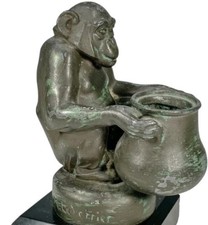 max le verrier Bronze Monkey Ink Well