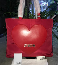 BNWOT Genuine*Love Moschino Heart *Large  Nylon Shoulder Bag, RRP: £220 , in Red