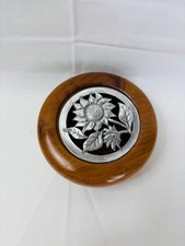 Yew Two Hand Crafted Yew Wood Pot Pourri Dish