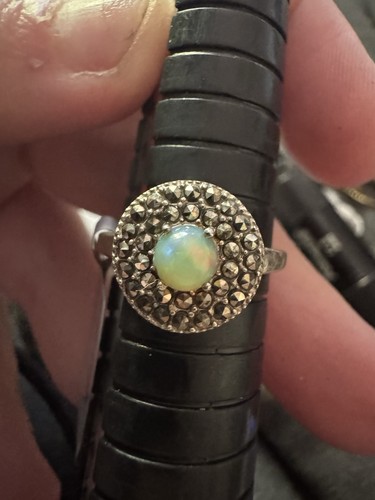 Sterling silver ethiopian opal - silver,