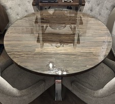 Furniture Village Chennai Round 4 Seater Dining Table With Chrome Legs