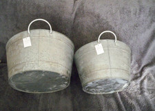 Set of 2 Vintage Style Metal