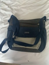 Nice Shoulder Bag By Spirit Navy Blue And Grey Excellent Condition