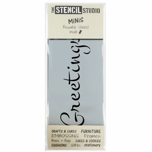 Greetings text stencil minis - greetings,