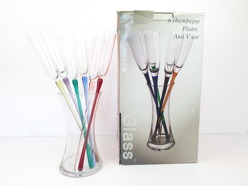 Champagne flutes coloured - 6,