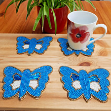 Handmade Beaded Coasters Set
