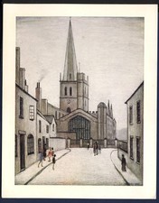Modern Postcard: BURFORD Church by L S Lowry. Free UK p&p