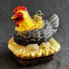 Blown Glass Hen On Nest