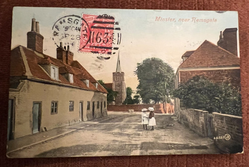 Antique postcard minster - antique,