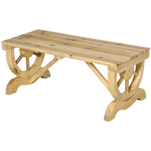 Garden bench natural - fir, wood