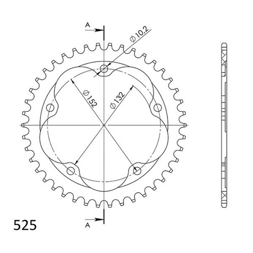 Aluminum crown for agusta - aluminum, (