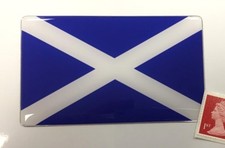 Scottish Saltire Flag Sticker Super Shiny Domed Finish 100mm Scotland