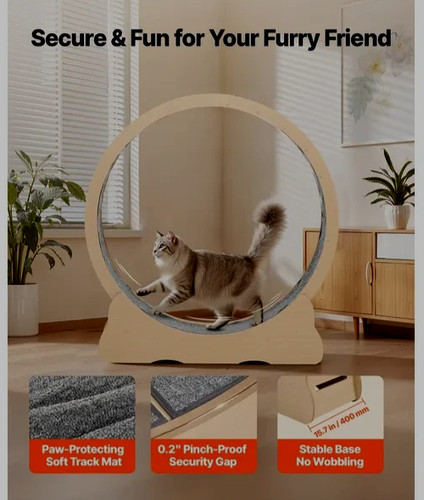 Large cat exercise wheel - wheel, 43.3"
