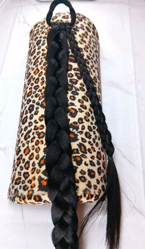 Black synthetic long straight - synthetic,