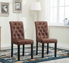2 x Dining Chairs Kitchen Solid Wooden Legs Home Restaurants Hotel Chair Padded