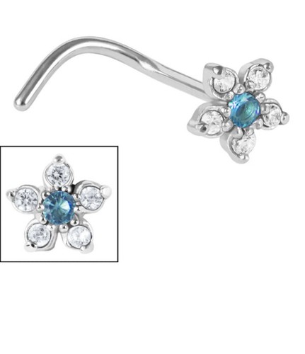 Flower nose stud - flower, surgical