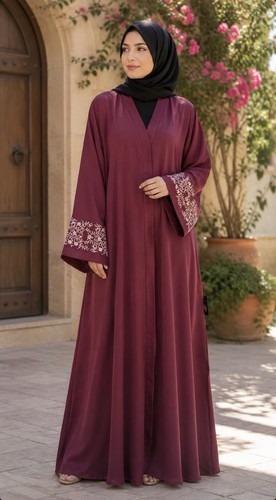 Embroidered abaya available - embroidered, in