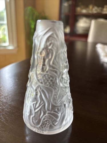 Lalique mermaid glass vase - lalique,