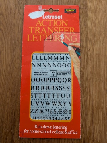 Letraset action transfer - transfer, black