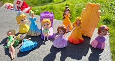Disney Princess Small Toy 9 Figures Belle Cinderella bed wardrobe