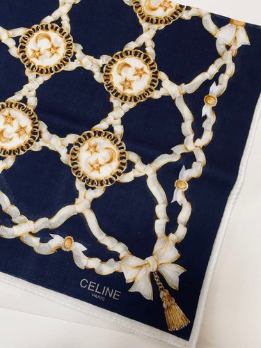Celine navy gold handkerchief - navy,