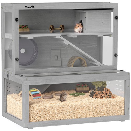 Pawhut tier wooden hamster - pawhut,