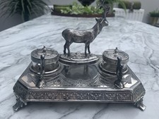 Antique Silver Plate Inkwell
