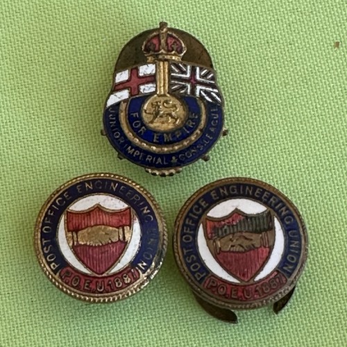 Vintage enamel badges - enamel,