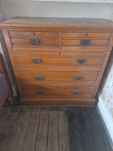 Antique dark oak drawers - dark, to