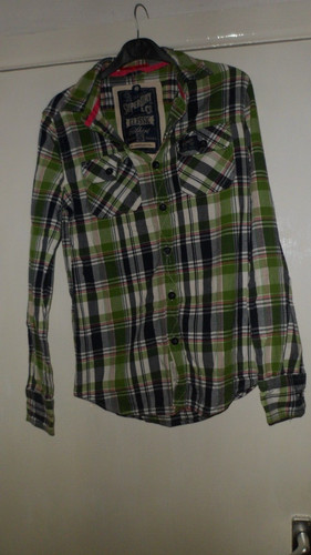 Superdry men green - green, check