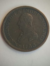 1783 Washington and Independence Copper 1 cent  United States 