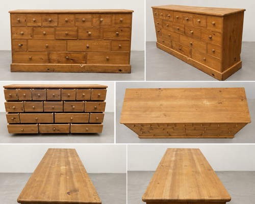 Large vintage drawer - 19-drawer, pine