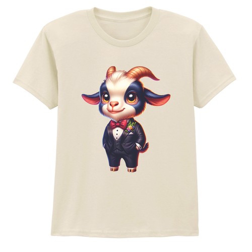Cute goat kids shirt dapper - kids,