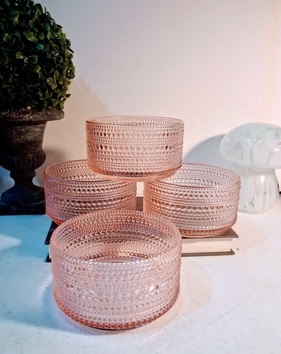 Fortessa brand pink glass - "fortessa",