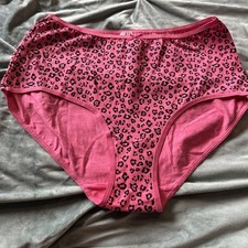 Black and pink spotty Cotton Knickers Sz 14 (studio) (0779)