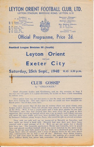 Leyton orient exeter - exeter, city