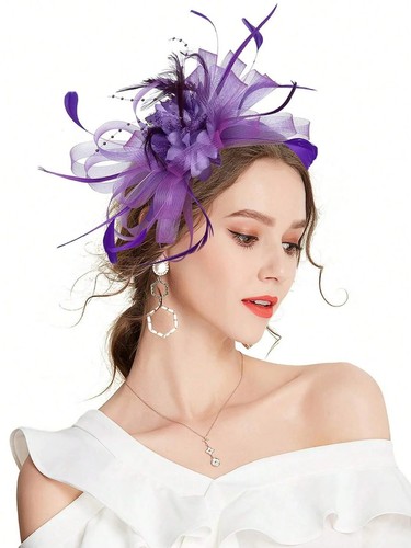 Flower feather hair - hair, hat
