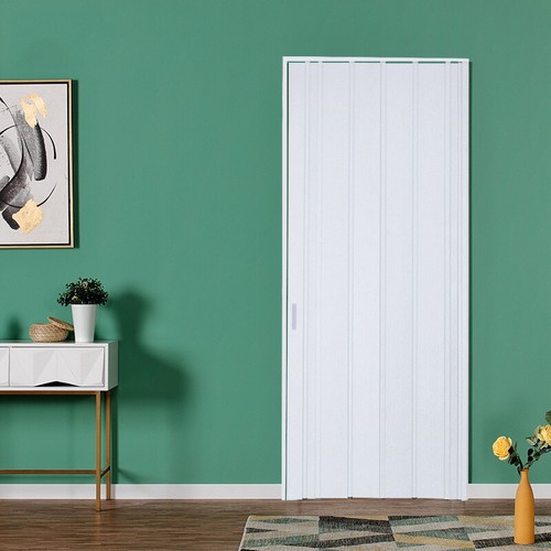 White pvc folding door - white,