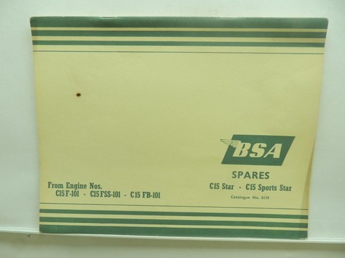 Bsa spares catalog 5119 - no.,