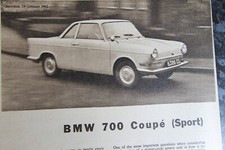 Original 1962 BMW 700 COUPE Autocar magazine road test No 1856