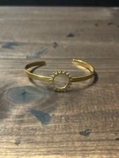 Stainless Steel Gold Sun Motif