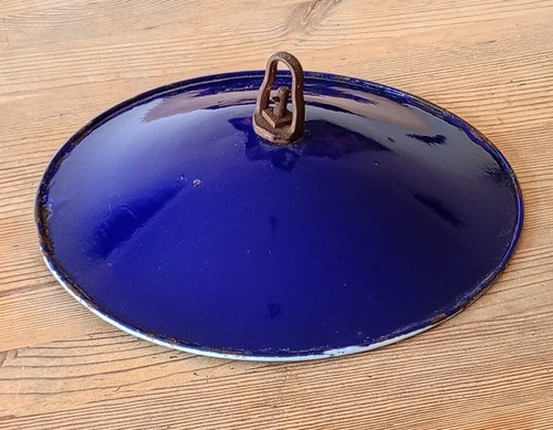 Vintage enamel pendant shade