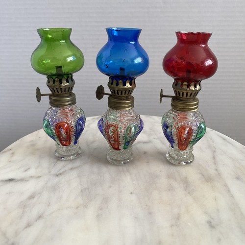 Vintage miniature glass oil - vintage,
